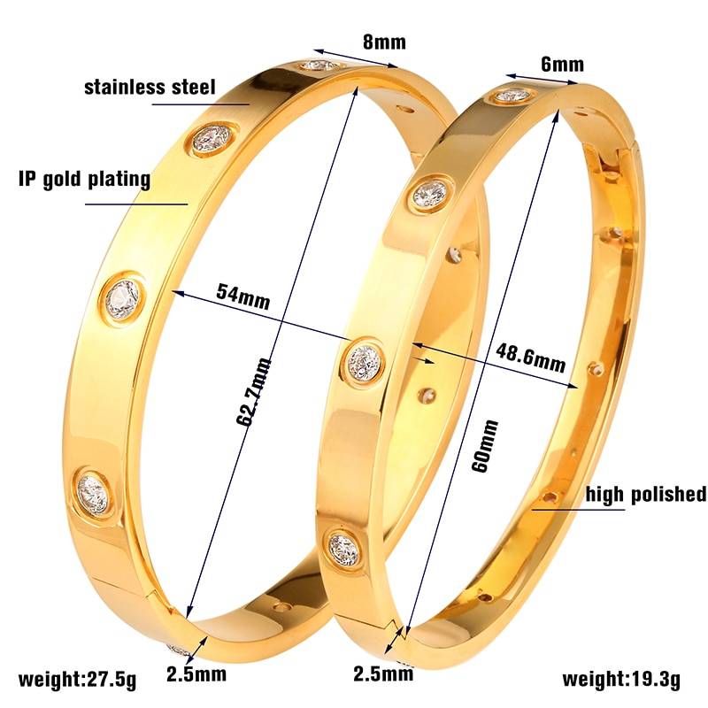 WHITNEY – Couple’s Stainless Steel Crystal Cuff Bangle Bangles 8d255f28538fbae46aeae7: 6mm gold color|6mm rose gold color|6mm silver color|8mm gold color|8mm rose gold color|8mm silver color