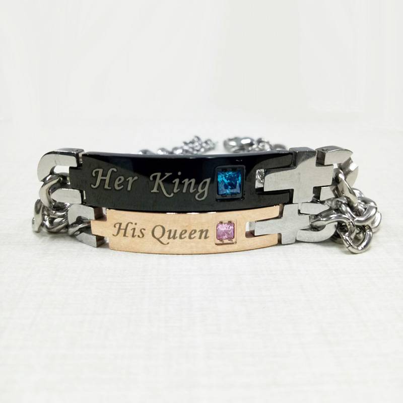 TIAMO – Her King and His Queen Couple Bracelet Bracelets Men Men Bracelets 1afa74da05ca145d3418aa: Black|Couple|Gold