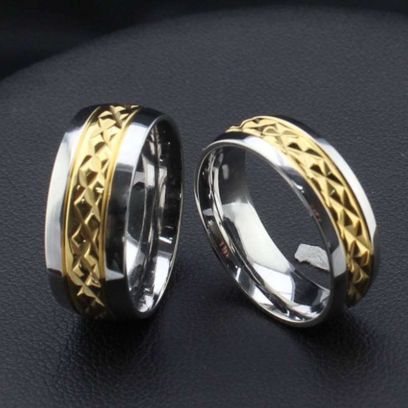 ADELE – Romantic Stainless Steel Couple Rings Men Men Rings Rings size: 10|11|12|6|7|8|9
