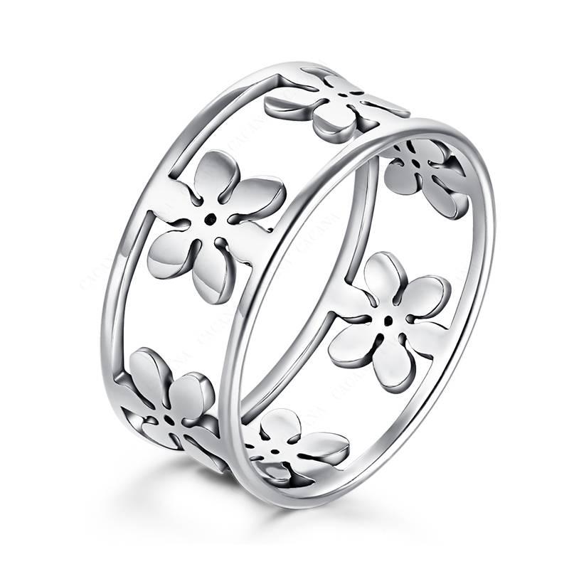 DANIELA – Stainless Steel Floral Ring Rings 2ced06a52b7c24e002d45d: 10|11|6|7|8|9