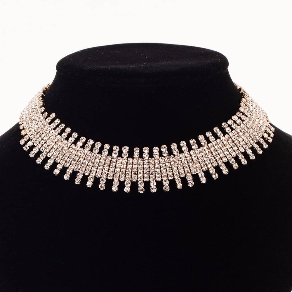 KIMORA – Rhinestone Statement Necklace Clearance 8d255f28538fbae46aeae7: Gold-color|Silver Plated