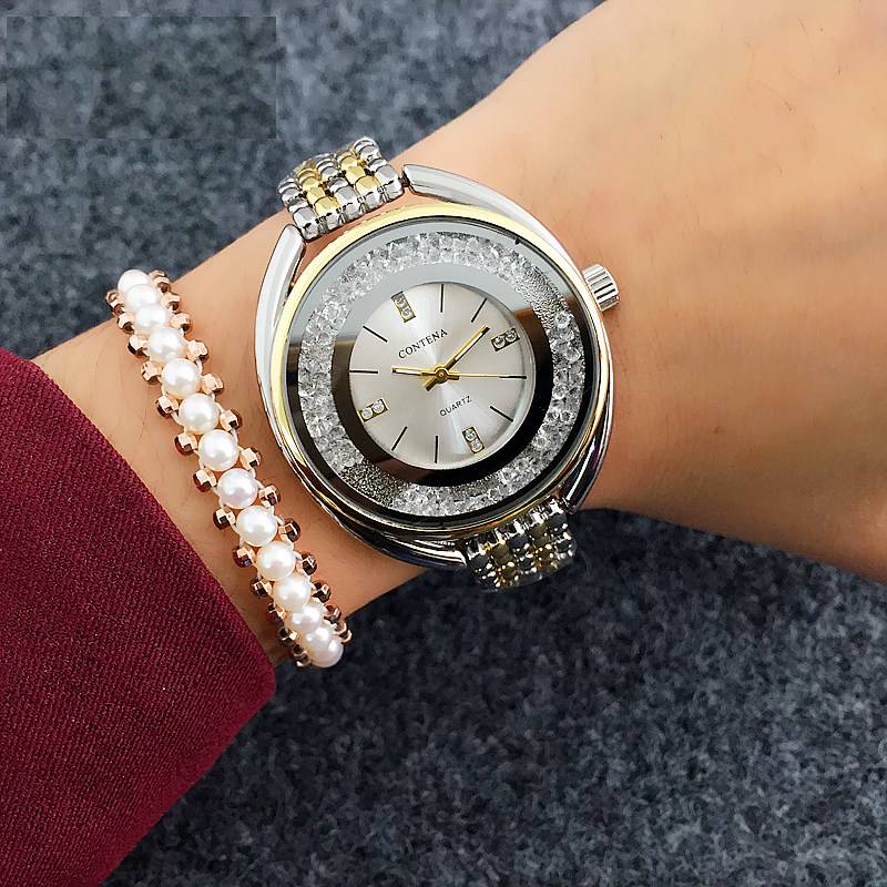 GAIL – Rhinestone Stainless Steel Bracelet Women Watch Watches color: as the picture|As the picture|As the picture|As the picture|As the picture