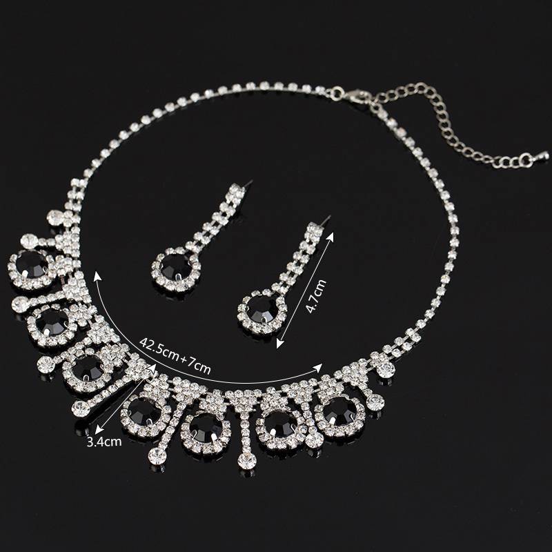 MysticMist – Silver Plated Black Crystal Jewellery Set Clearance 8d255f28538fbae46aeae7: Silver Plated