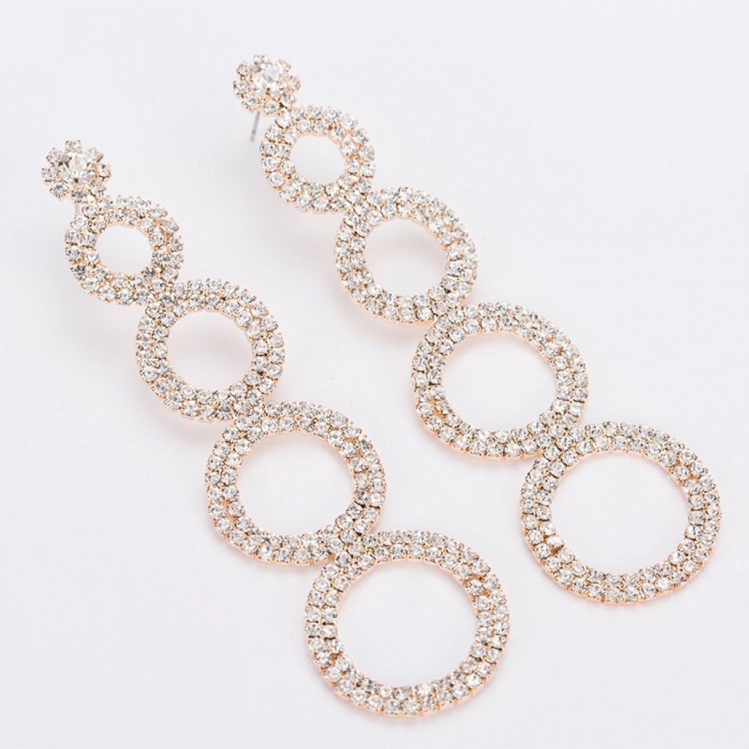TO-FRO Crystal Long Drop Bridal Earrings - RB Fashion Jewellery
