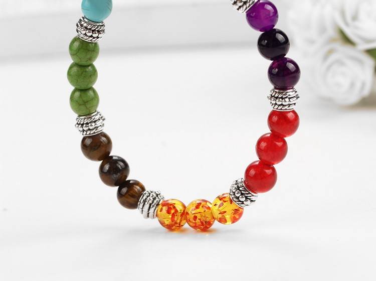 Multicolor Natural Stone Chakra Bracelet