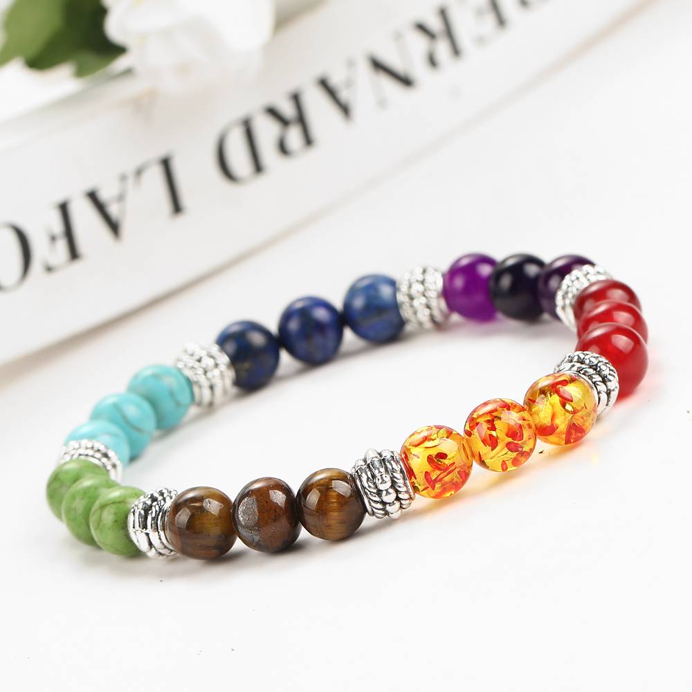 TRIPTI – Multicolor Natural Stone Chakra Bracelet Bracelets color: Multicolor