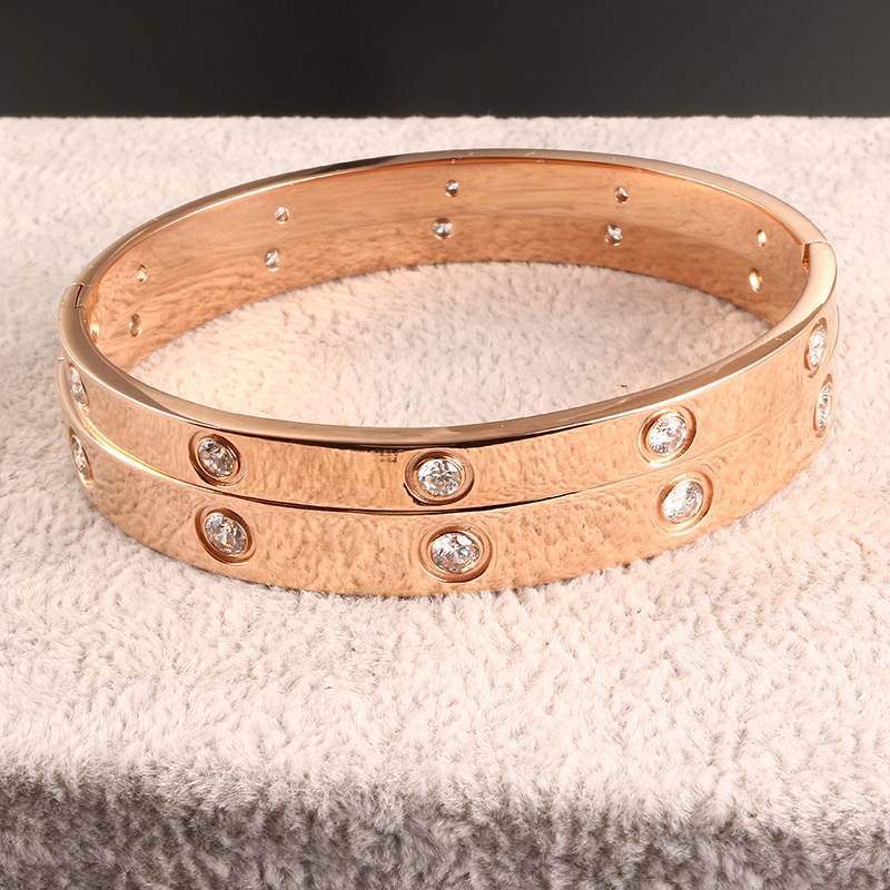 WHITNEY – Couple’s Stainless Steel Crystal Cuff Bangle Bangles 8d255f28538fbae46aeae7: 6mm gold color|6mm rose gold color|6mm silver color|8mm gold color|8mm rose gold color|8mm silver color