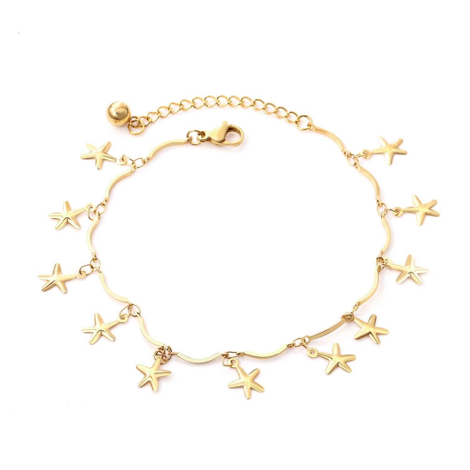 TESSA – Stainless Steel Starfish Chain Anklet Anklets Brand Name: LUXUSTEEL