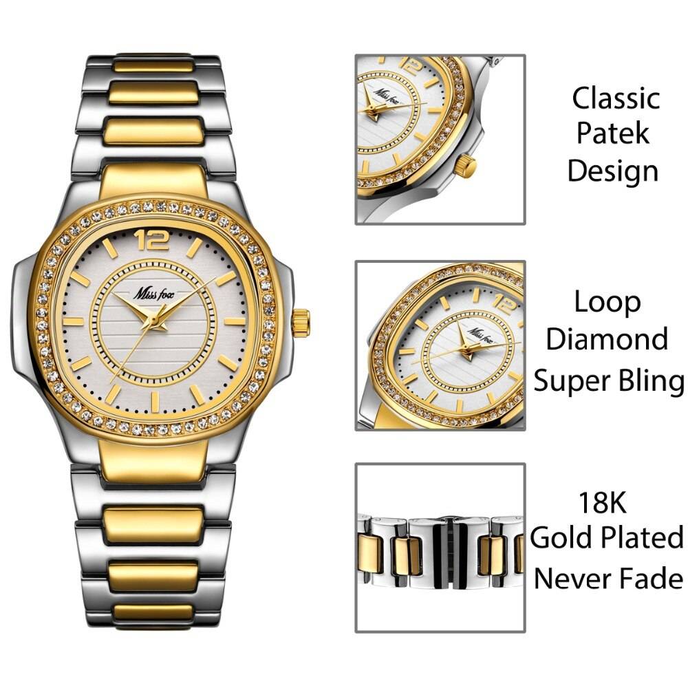 PHOENIX – Miss Fox Stainless Steel Crystal Bracelet Watch Watches color: 2549-GG|2549-GS|2549-RGS|2549-SS