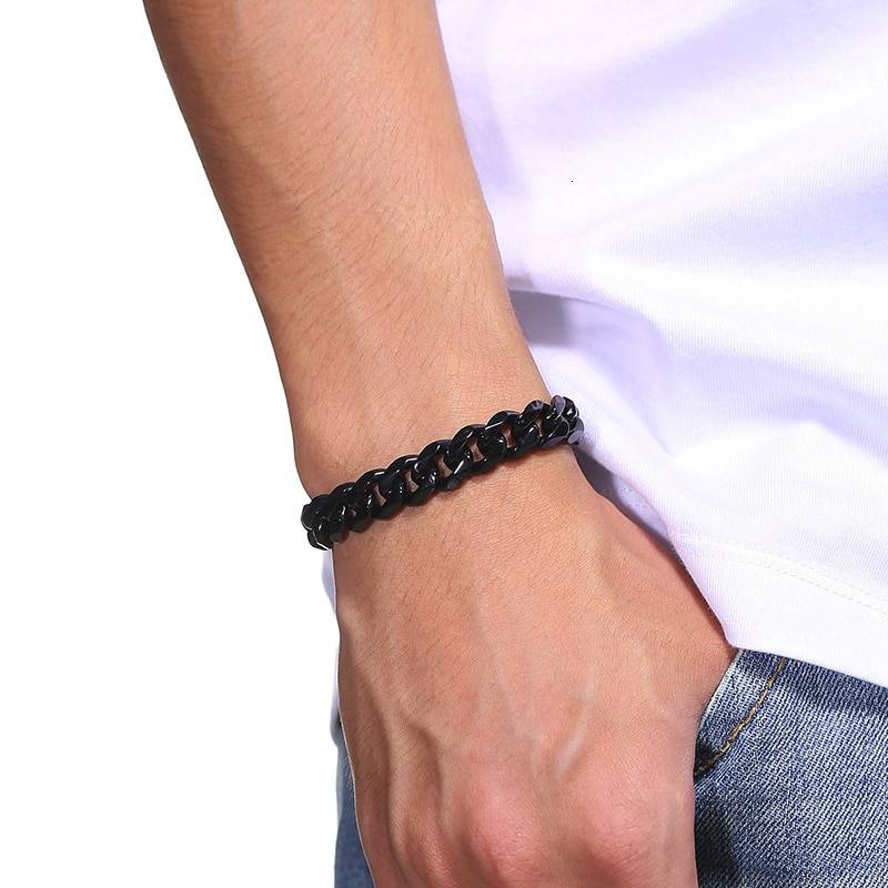 Men’s Classic Stainless Steel Bracelet Bracelets 8d255f28538fbae46aeae7: 11 mm|3 mm|5 mm|7 mm|9 mm