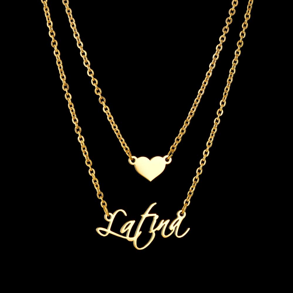 Customised Layered Stainless Steel Name Necklace – LATOYA Necklaces Personalised Necklace ba2a9c6c8c77e03f83ef8b: 35cm|40cm|45cm|50cm|55cm|60cm