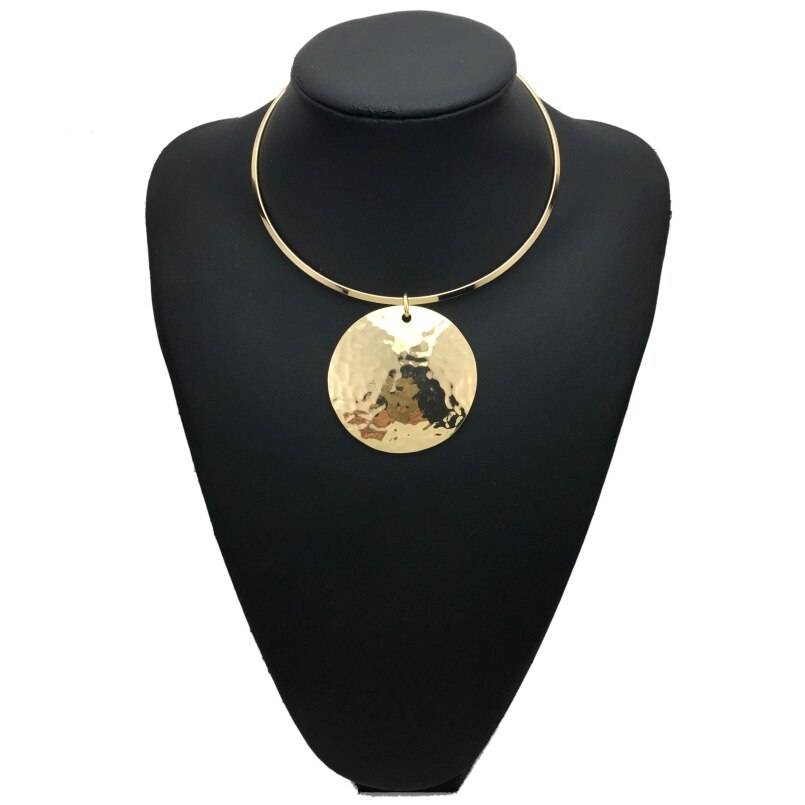 MANILAI Punk Women Collar Choker Necklace Maxi Big Circle Metal Pendants Torques Statement Necklaces Golden Silver Color Necklaces 8d255f28538fbae46aeae7: 4762 Gold|4762 Silver|Gold|Silver