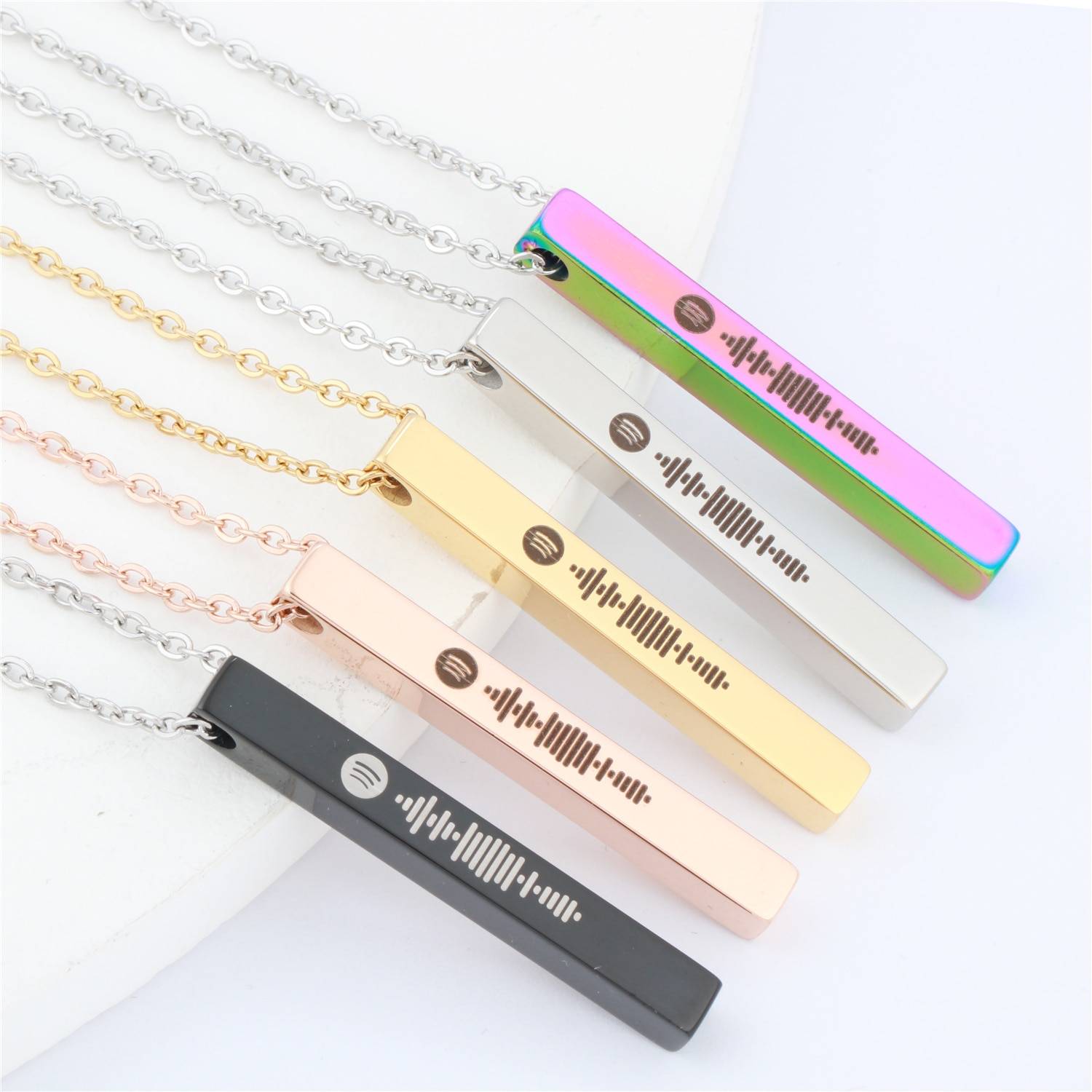 Customised Spotify Music Code Pendant Necklace – ISLA Men Necklaces Necklaces Pendant Necklace Personalised Necklace 8d255f28538fbae46aeae7: Black|Gold|Rainbow|Rose Gold|Silver
