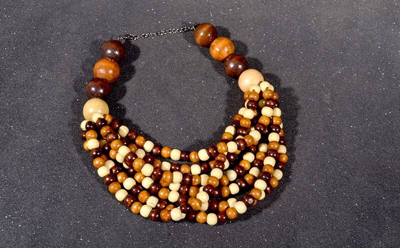 Handmade Wood Beads Statement Necklace For Women – IONA Handmade Jewellery Necklaces Statement Necklace Brand Name: UDDEIN