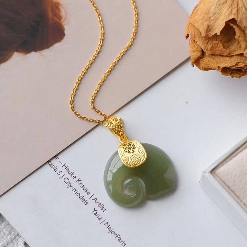 Minimalist Hetian Jade Elephant Pendant Necklace for Women – UNA Necklaces Pendant Necklace 8703dcb1fe25ce56b571b2: Sapphire|White Jade