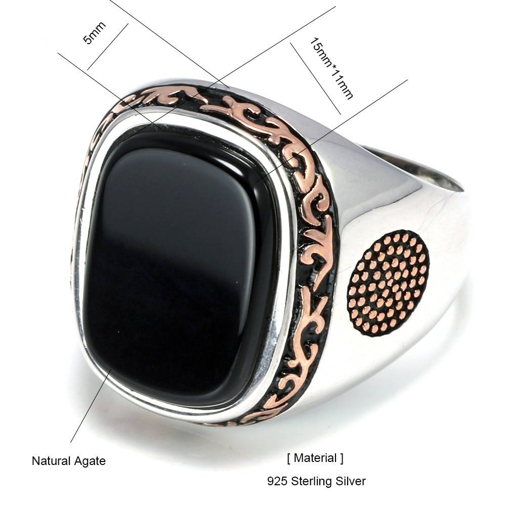 Real Pure Mens Rings Silver s925 Retro Vintage Turkish Rings For Men With Natural Black Onyx Stones Turkey Jewelry Men Men Rings 2ced06a52b7c24e002d45d: 10|11|12|13|7|8|9