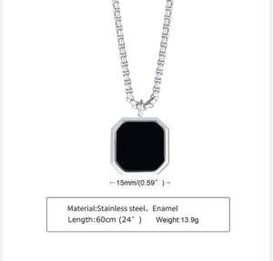 Steel Polygon Enamel Pendant Necklace for Men – LOGAN Men Men Necklaces 8d255f28538fbae46aeae7: box chain|box chain|Lapis lazuli|Tigers Eye Stone 