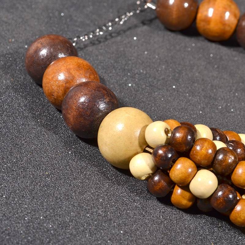 UDDEIN Handmade Bib Beads Wood Necklace & Pendant Bohemian Statement Jewelry Multi Layer Wood Maxi Necklace For Women Choker Handmade Brand Name: UDDEIN