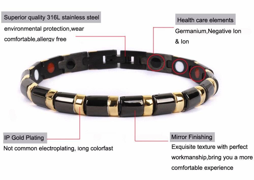 316L Stainless Steel Slim Magnetic Bracelet