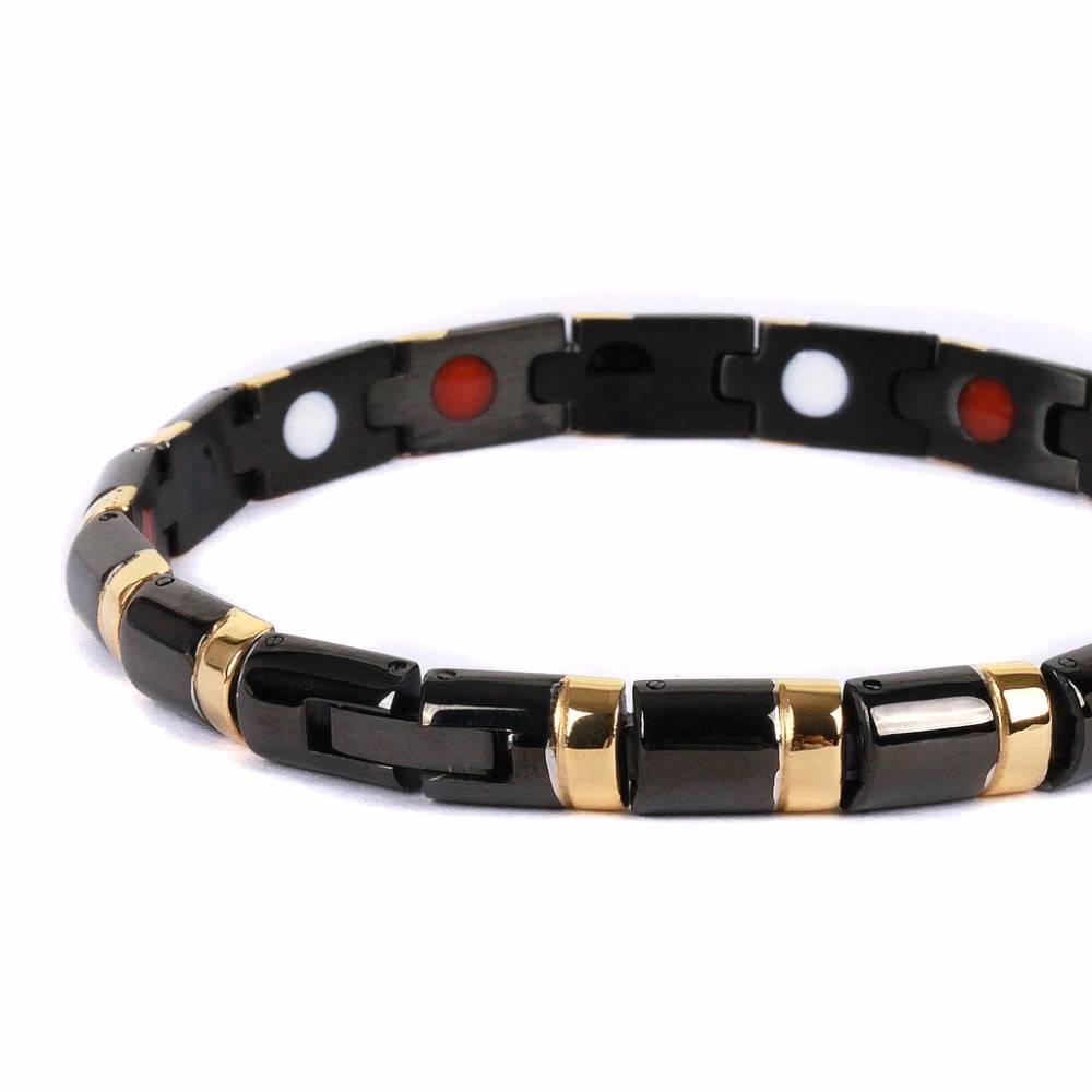 316L Stainless Steel Slim Magnetic Bracelet 8d255f28538fbae46aeae7: Black|Black adjust|Black Box Set