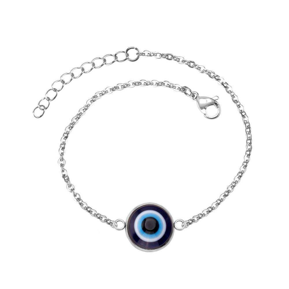 LUXUSTEEL charm bangle bracelet Stainless Steel Blue Eye Link Chains Jewelry Gold Silver Color Extender Bracelets Bangles Party Bracelets 8d255f28538fbae46aeae7: 247A1G|247B1G|247C1G|247D1G|402G|408G|Gold|Silver