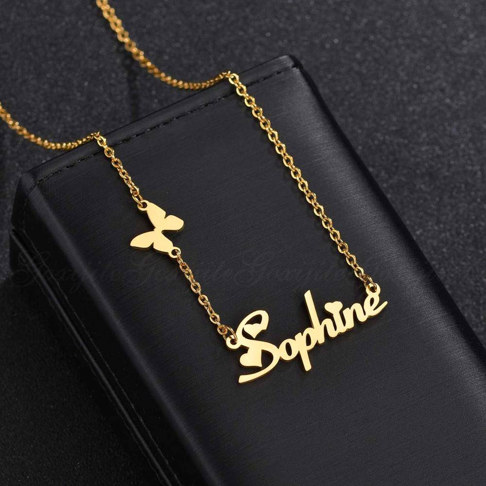 Personalized Stainless Steel Pendant with Butterfly ba2a9c6c8c77e03f83ef8b: 35 cm / 13.78 inch|40 cm / 15.75 inch|45 cm / 17.72 inch|50 cm / 19.69 inch|55 cm / 21.65 inch|60 cm / 23.62 inch