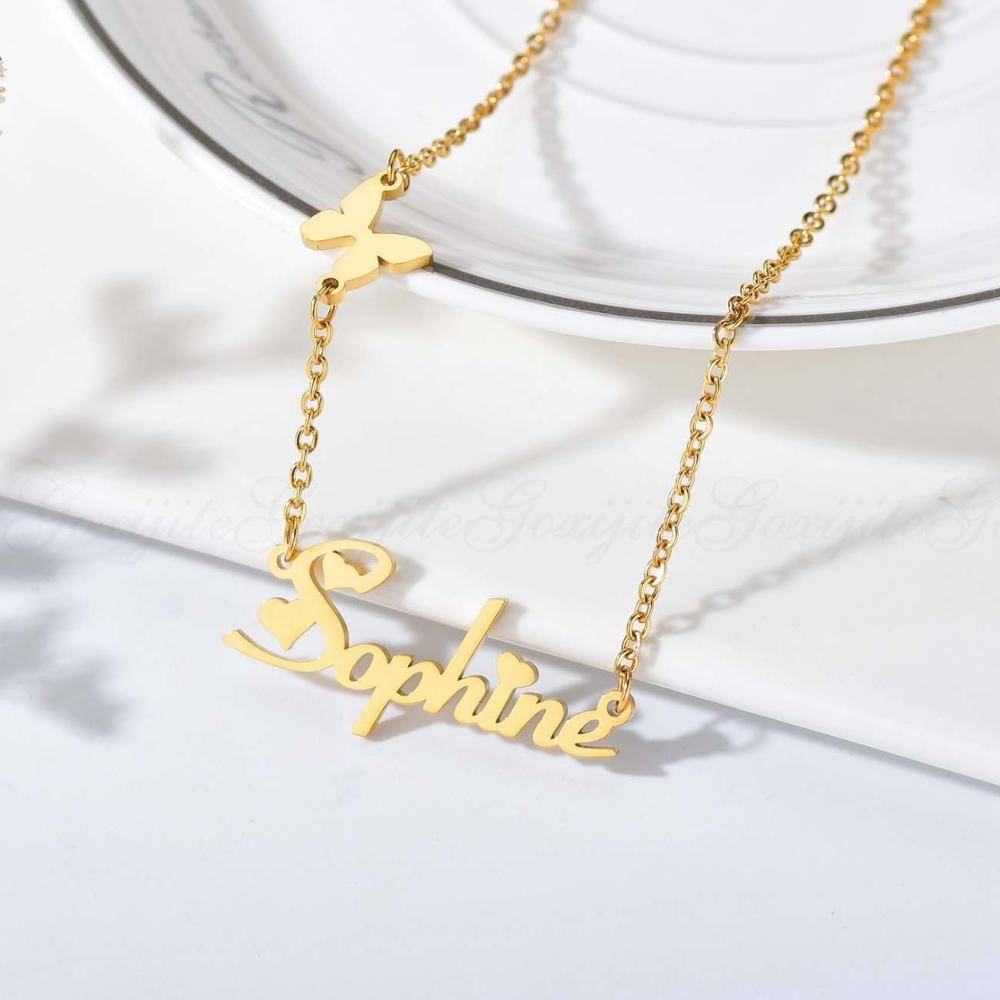 Personalized Stainless Steel Pendant with Butterfly ba2a9c6c8c77e03f83ef8b: 35 cm / 13.78 inch|40 cm / 15.75 inch|45 cm / 17.72 inch|50 cm / 19.69 inch|55 cm / 21.65 inch|60 cm / 23.62 inch