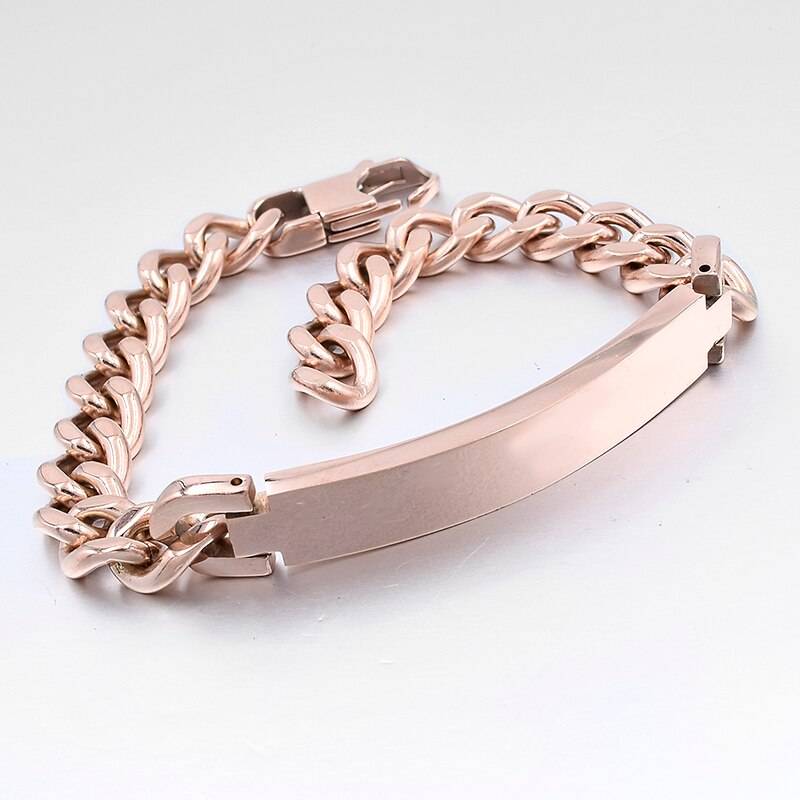 Dolaime Stainless Steel Bracelet Man,Fashion Link Chain Exquisite Jewelry ID Men Bracelet Cuff Punk Women Bijoux,Wholesale GB035 Uncategorized 8d255f28538fbae46aeae7: antique color|Black color|Black Silver Color|Gold Silver Color|Gold-color|Rose Gold Color|silver color