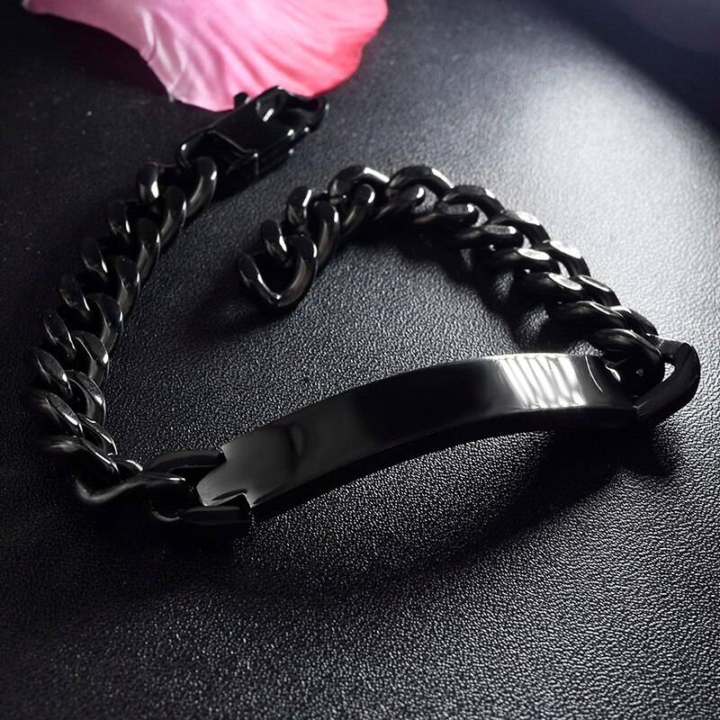 Dolaime Stainless Steel Bracelet Man,Fashion Link Chain Exquisite Jewelry ID Men Bracelet Cuff Punk Women Bijoux,Wholesale GB035 Uncategorized 8d255f28538fbae46aeae7: antique color|Black color|Black Silver Color|Gold Silver Color|Gold-color|Rose Gold Color|silver color