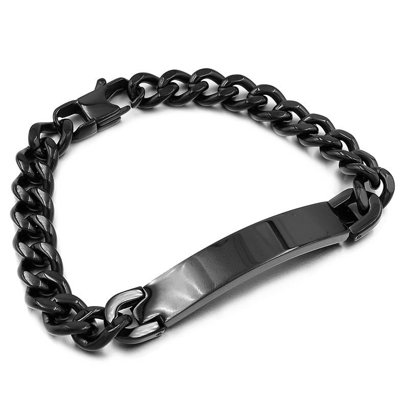 Dolaime Stainless Steel Bracelet Man,Fashion Link Chain Exquisite Jewelry ID Men Bracelet Cuff Punk Women Bijoux,Wholesale GB035 Uncategorized 8d255f28538fbae46aeae7: antique color|Black color|Black Silver Color|Gold Silver Color|Gold-color|Rose Gold Color|silver color