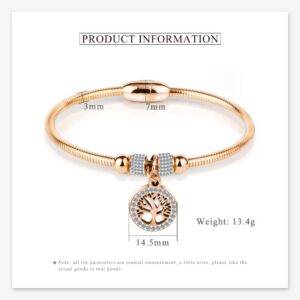 Crystal Hollow Tree of Life Bracelet for Women – ELIZA Bracelets 8d255f28538fbae46aeae7: Gold|Rose|Steel 