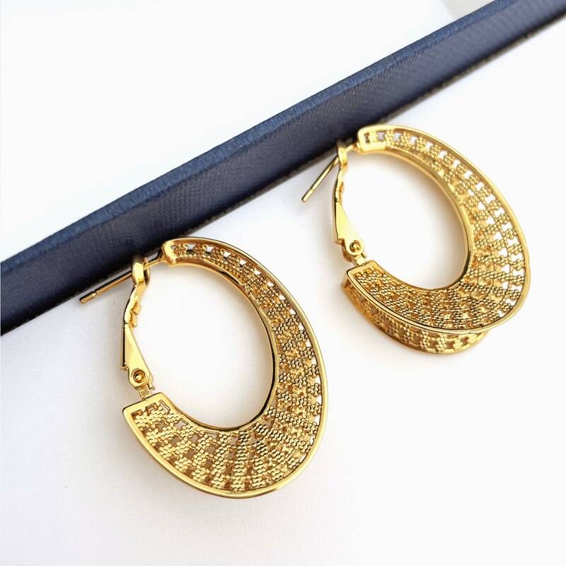 Gold Color Women's Earrings Dubai Irregular Shapes Earrings Wedding Party Gifts Jewellery Sets 8d255f28538fbae46aeae7: 1|2