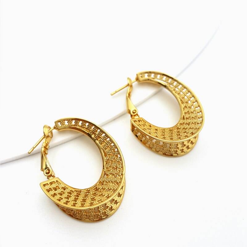 Gold Color Women's Earrings Dubai Irregular Shapes Earrings Wedding Party Gifts Jewellery Sets 8d255f28538fbae46aeae7: 1|2
