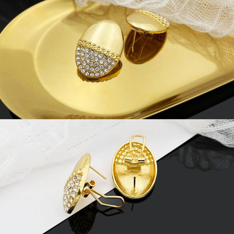Gold Plated Jewelry Set Dubai Fashion Women Necklace Earrings Big Bracelet Nigerian Bridal Fine Jewelry Jewellery Sets 8d255f28538fbae46aeae7: 1|2|3