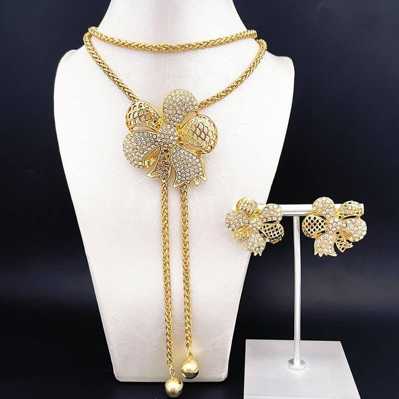 Zirconia Pendant Chain and Earrings Set for Women – HILDA Jewellery Sets Wedding Jewellery Set 8d255f28538fbae46aeae7: 1|2|3|4|5