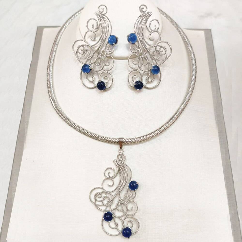 Dubai Luxury Jewelry Set For Women Trendy Bule Crystal Gold Color Necklace Earrings African Nigerian Bridal Wedding Party Gift Jewellery Sets 8d255f28538fbae46aeae7: 1|2|3|4|5|6
