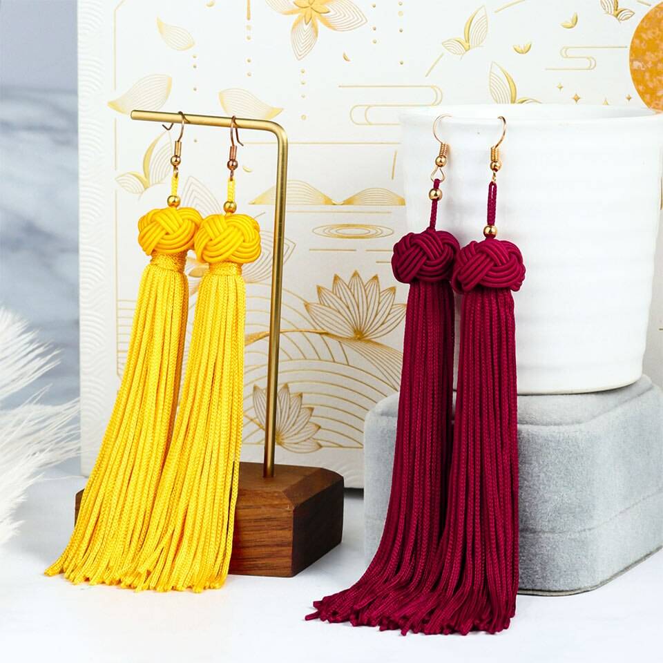 Handmade Ethnic Tassel Earrings For Women – SUSAN Drop Earrings Earrings Handmade Jewellery Handmade Macrame Earrings 8d255f28538fbae46aeae7: Black|Green|Red|Yellow