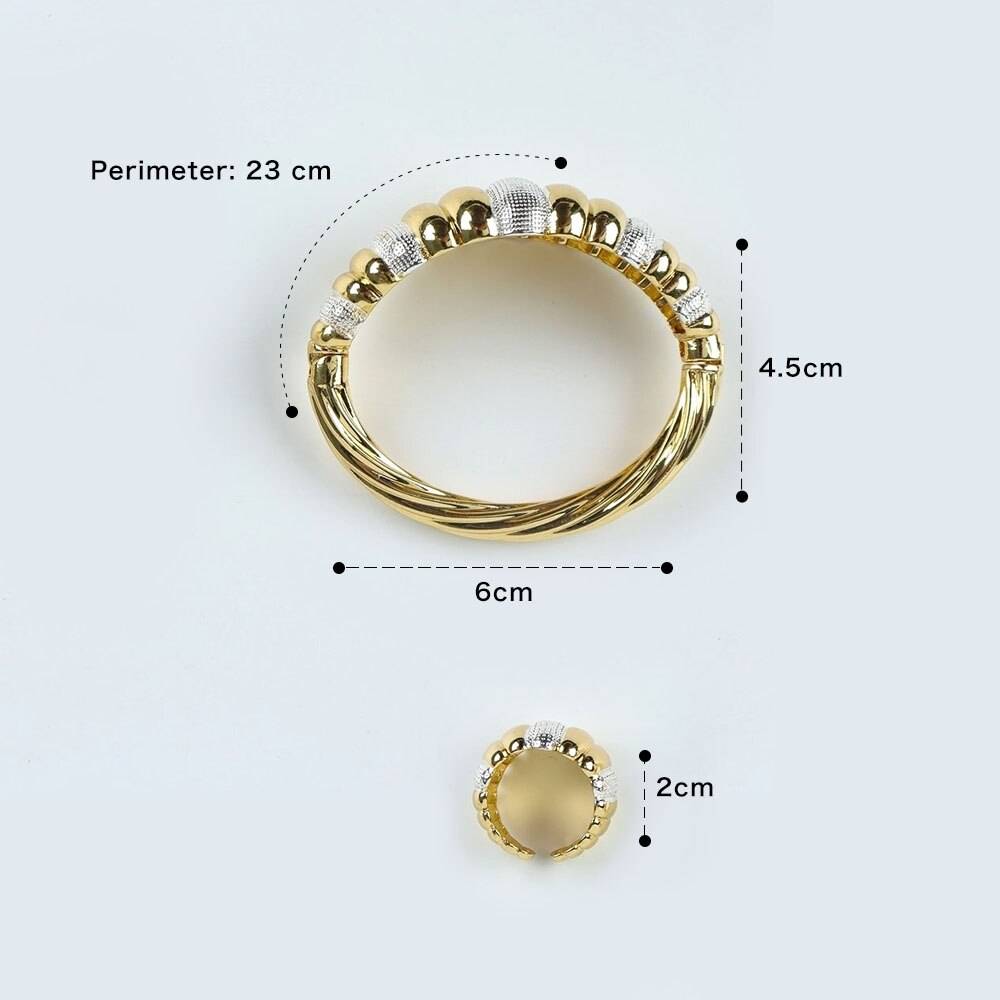 Sliver Gold Color Bracelet Ring Set Charm Bracelets On Hand Copper Jewelry For Women's Hand Bracelets Woman Accessories Jewellery Sets 8d255f28538fbae46aeae7: 1|2