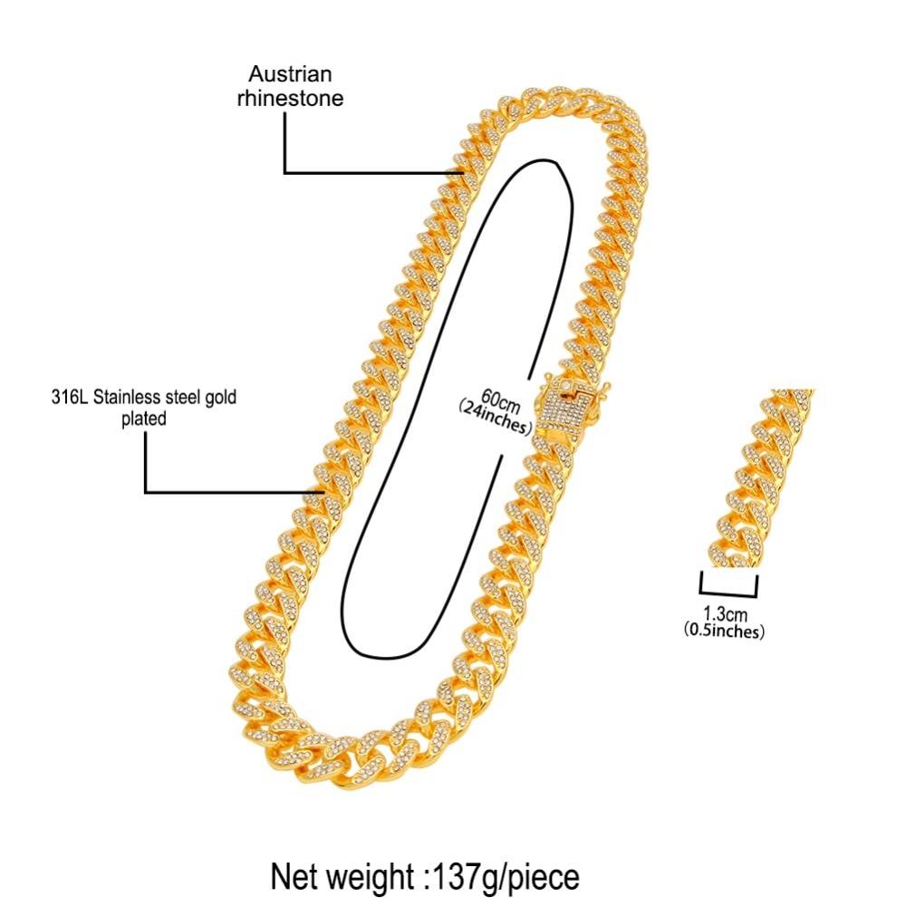 Men’s Chain Chocker Necklace with Crystals 96a0d6efcb0ea19b9b3223: Gold Bracelet|Gold Necklace|GoldNecklaceBracelet|Silver Bracelet|Silver Necklace|SilverNecklcebracelt