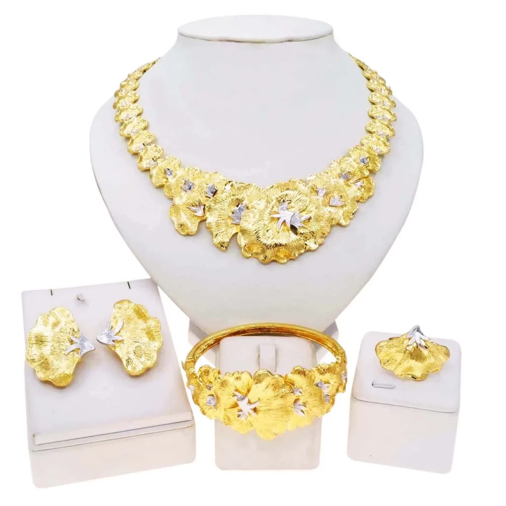 Luxurious Floral Wedding Jewellery Set